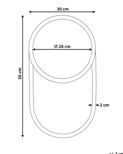 Ozdobne lustro ścienne rattanowe 30 x 56 cm jasne