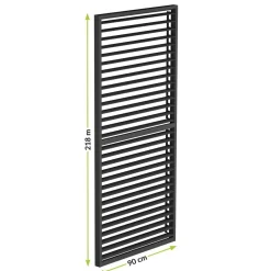 Panel żaluzjowy do pergoli, ruchomy 3m aluminiowy antracyt