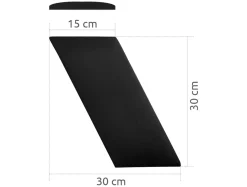 Panel tapicerowany równoległobok L 15x30 cm czarny