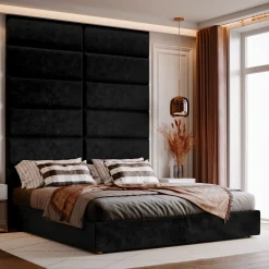 Panel Tapicerowany Czarny 50x15cm