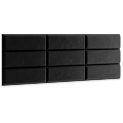 Panel Tapicerowany Czarny 50x15cm