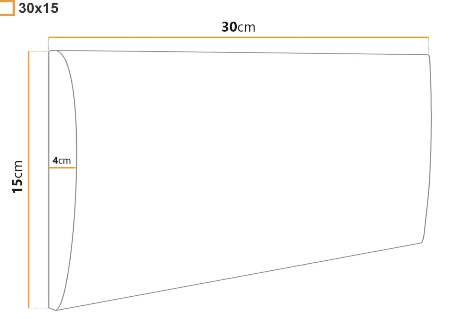 Panel tapicerowany Mono 30x15