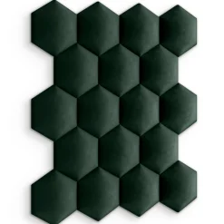 Panel Tapicerowany Plaster Miodu Butelkowa Zieleń 26x30cm
