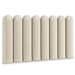 Panel Tapicerowany Płotek Eko Skóra Kremowy 30x100cm