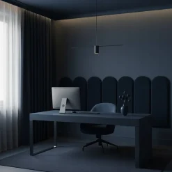 Panel Tapicerowany Płotek Komvortowy 110X20 Cm Granatowy Smart Velvet
