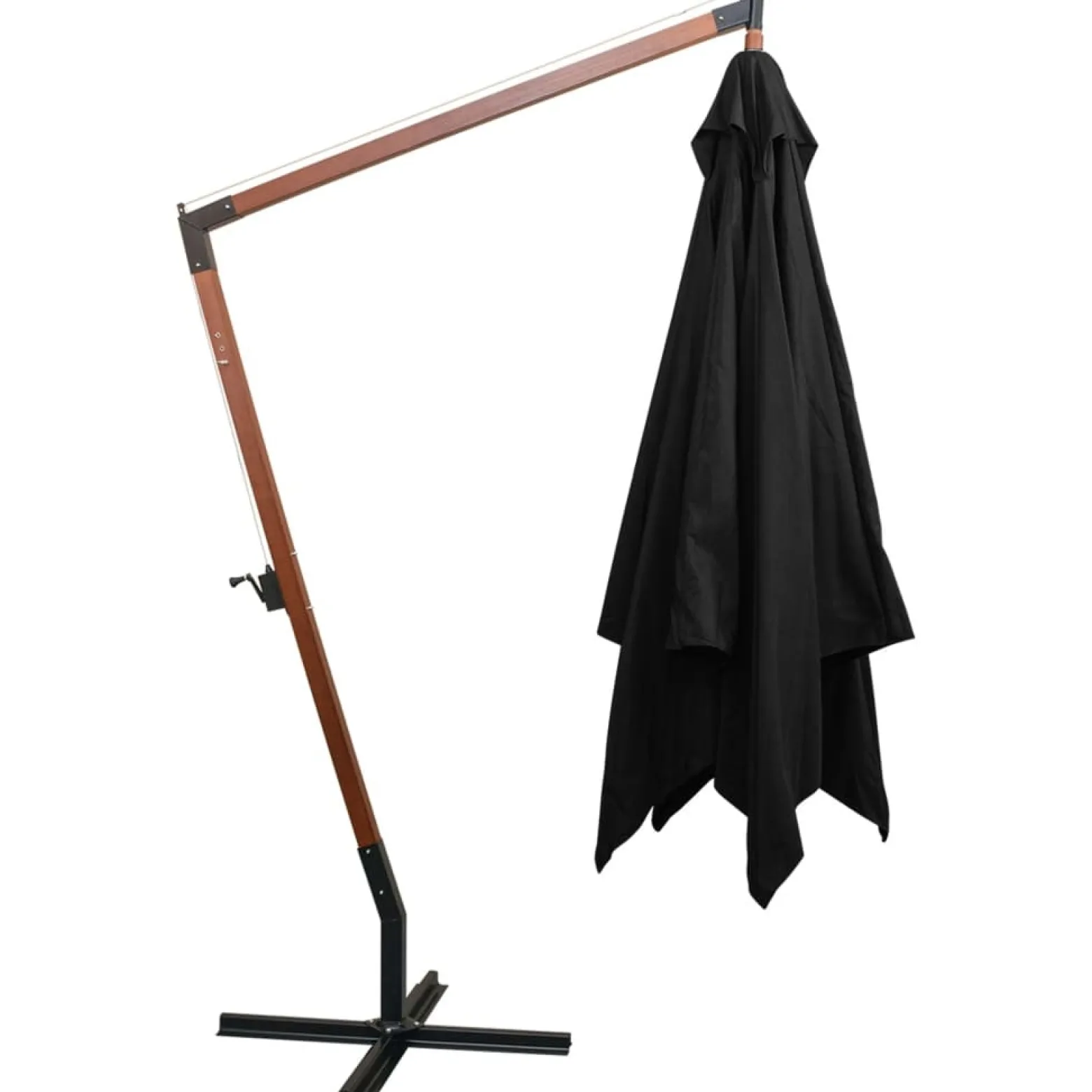 Parasol ogrodowy Czarny 3 x 3 m vidaXL