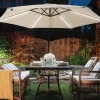 Parasol ogrodowy składany LED 285cm beżowy