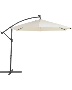 Parasol ogrodowy składany LED 285cm beżowy
