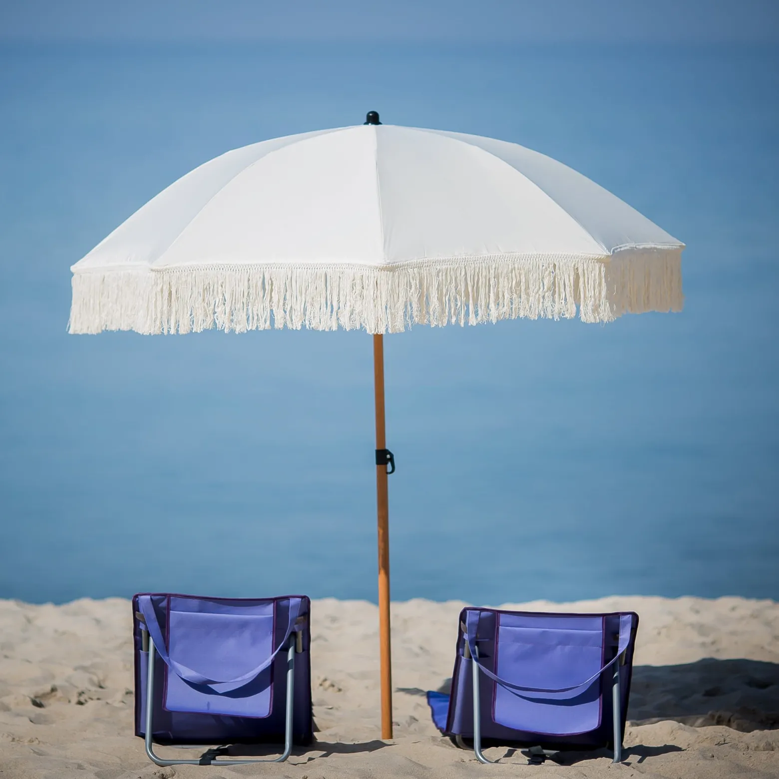 Parasol ogrodowy z frędzlami 2 m PATIO