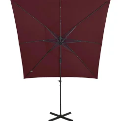 Parasol wiszący Czerwony 250 cm vidaXL
