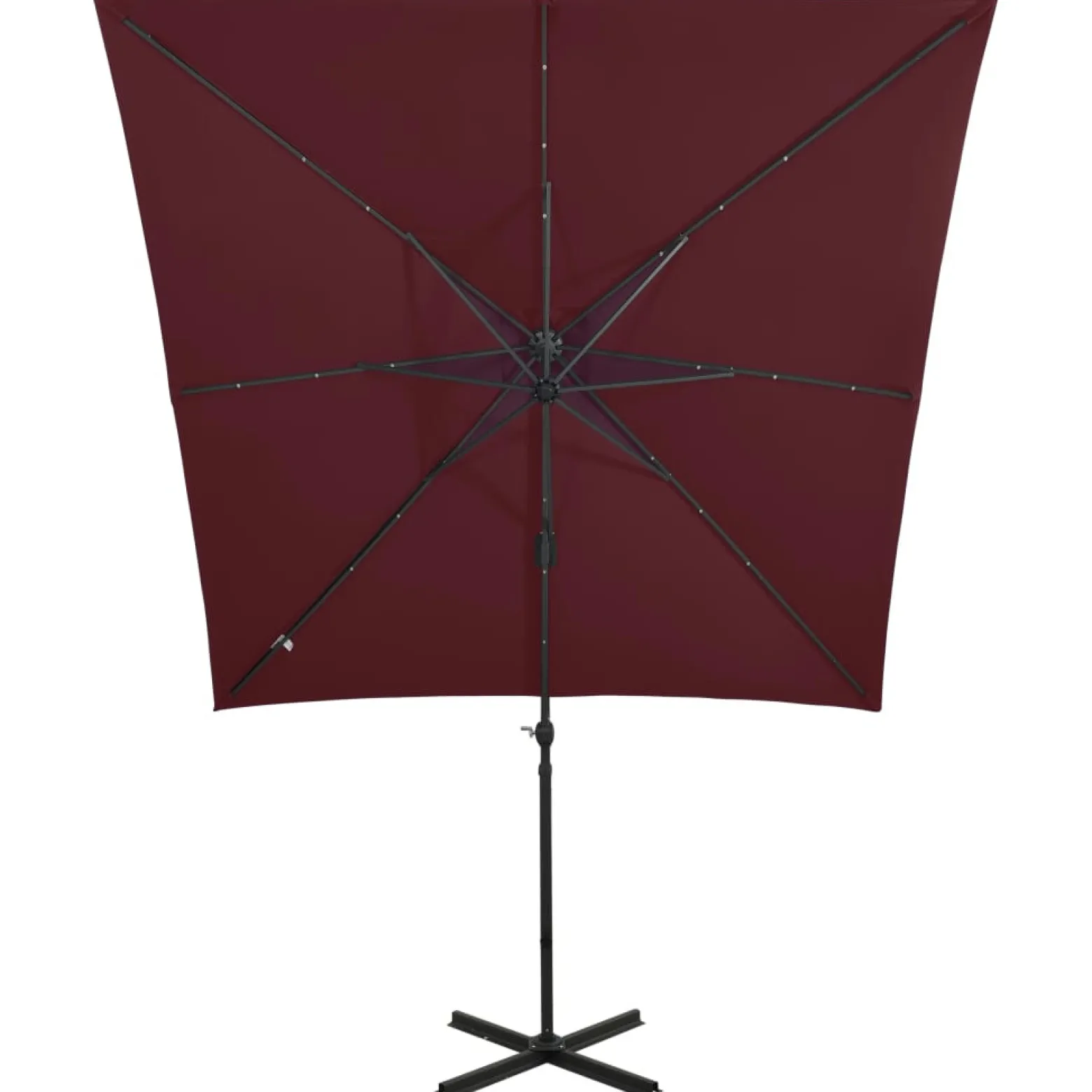 Parasol wiszący Czerwony 250 cm vidaXL