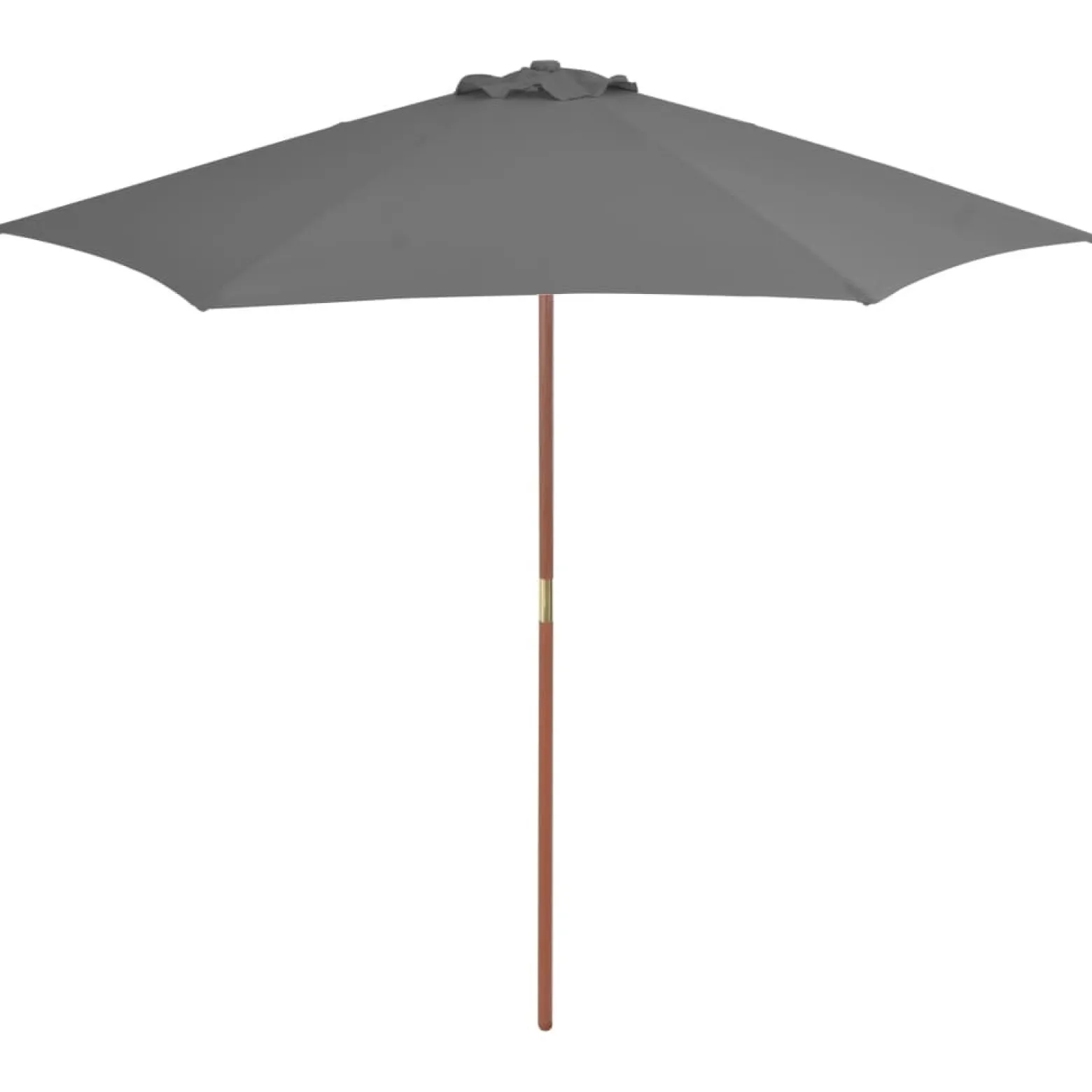 Parasol Ogrodowy Antracytowy Na Słupku Składany Na Taras Ogród 270 cm