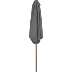 Parasol Ogrodowy Antracytowy Na Słupku Składany Na Taras Ogród 270 cm