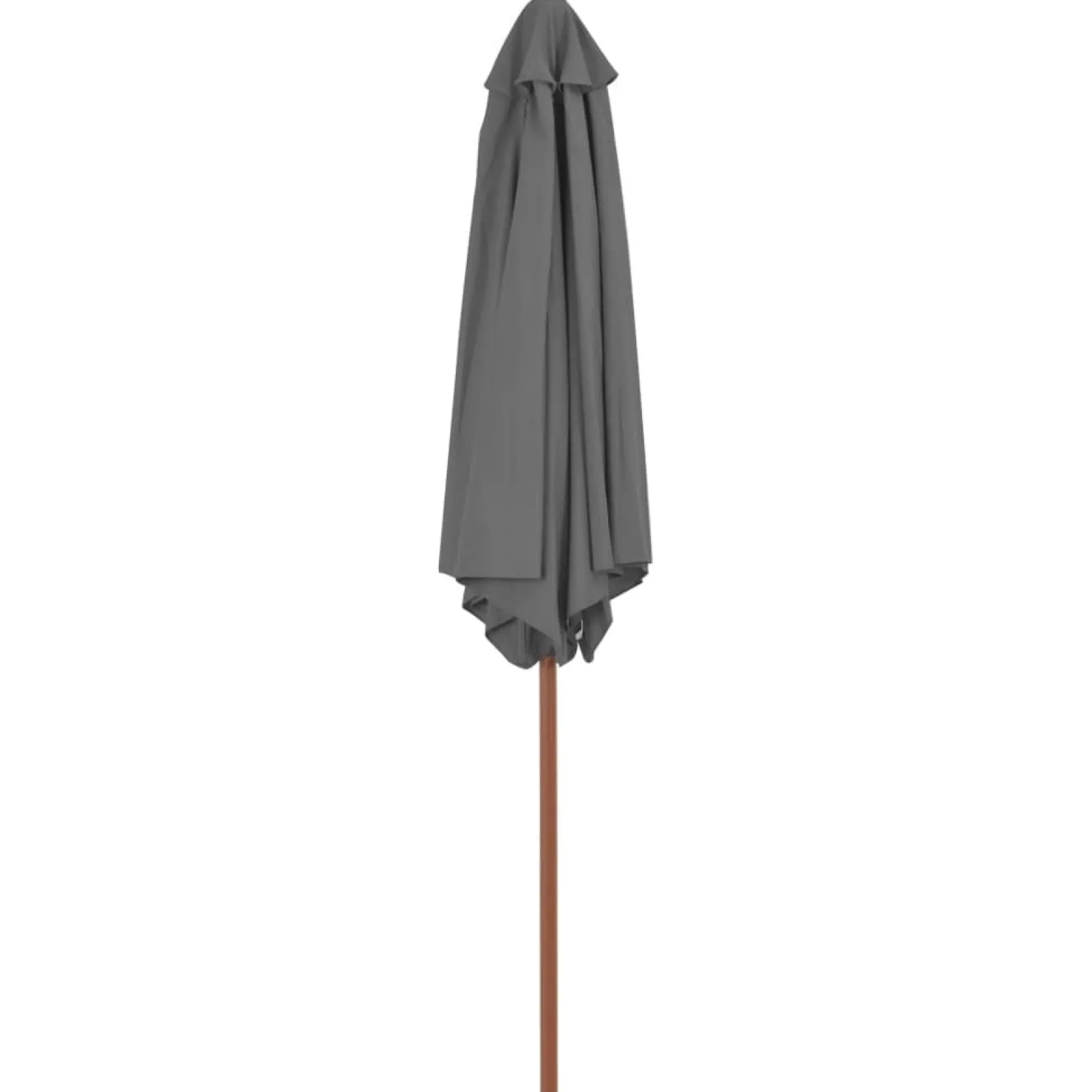 Parasol Ogrodowy Antracytowy Na Słupku Składany Na Taras Ogród 270 cm