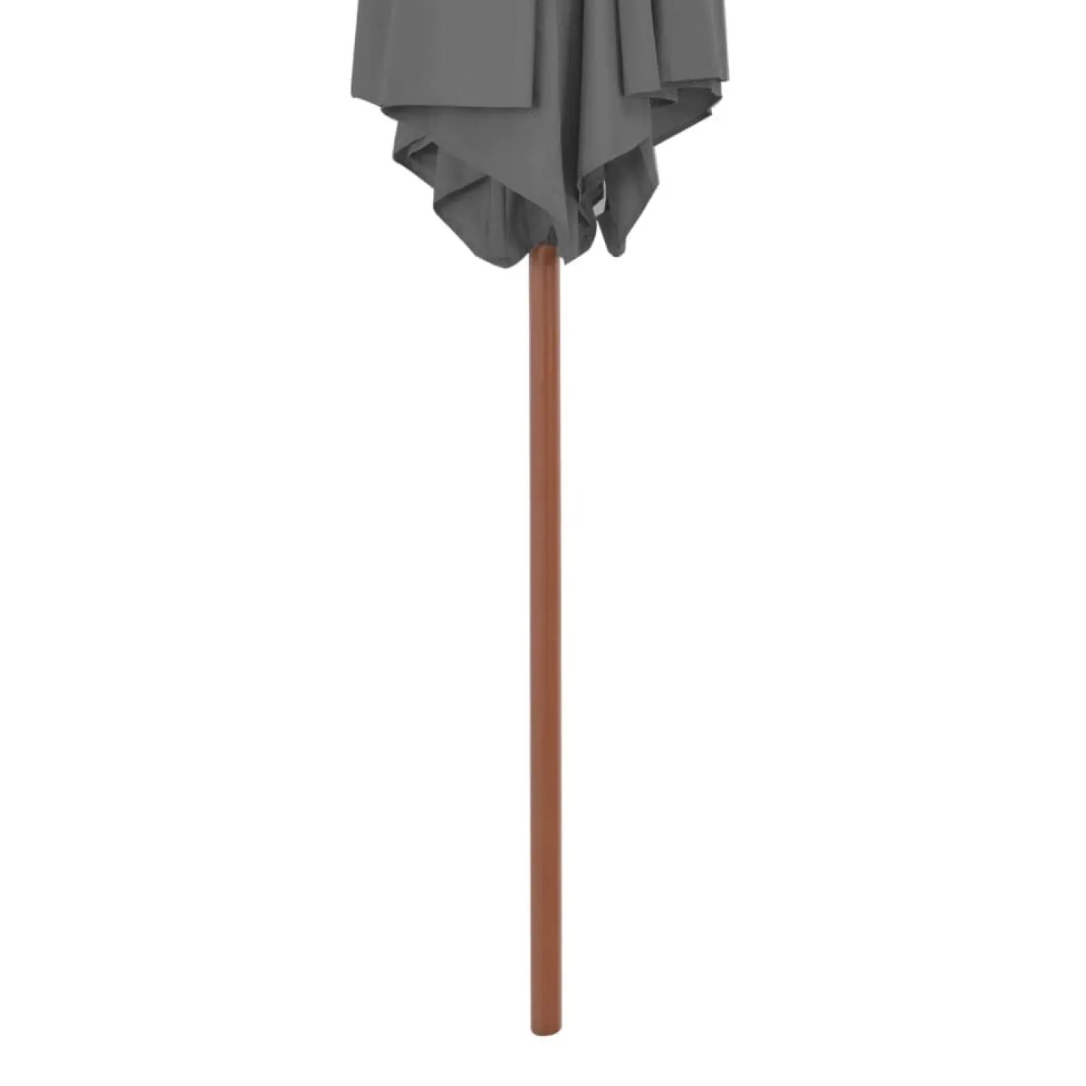 Parasol Ogrodowy Antracytowy Na Słupku Składany Na Taras Ogród 270 cm