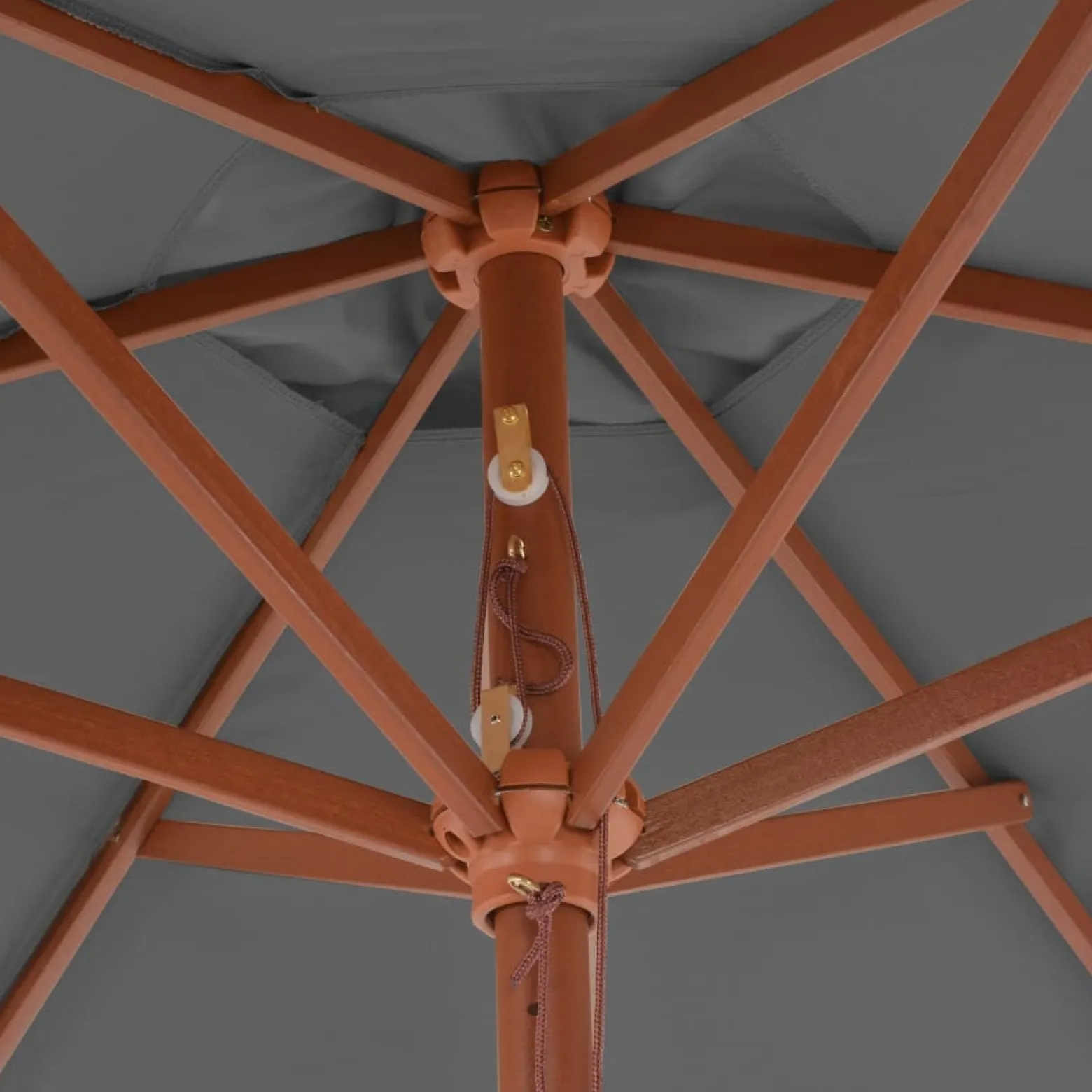 Parasol Ogrodowy Antracytowy Na Słupku Składany Na Taras Ogród 270 cm