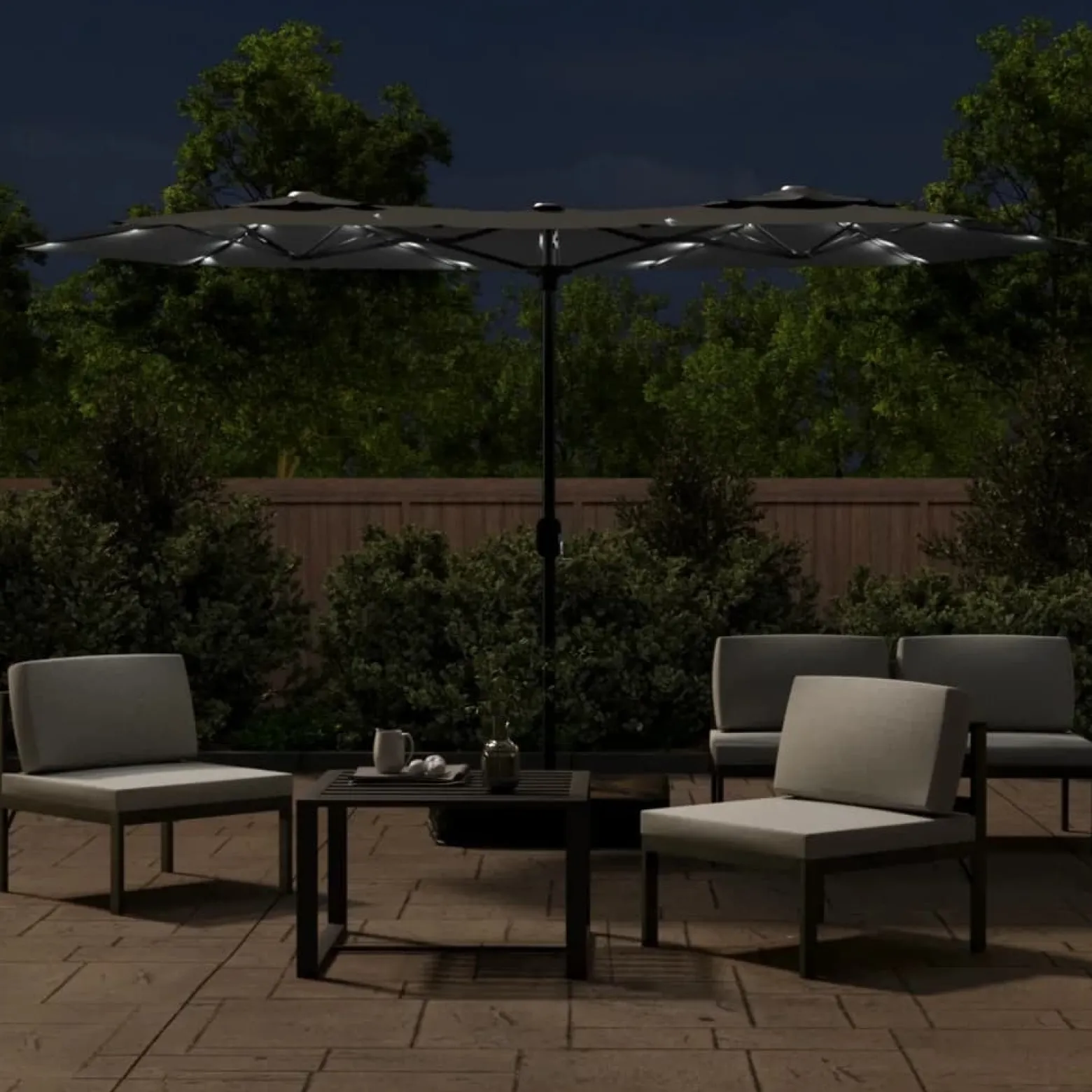 Parasol ogrodowy Antracyt vidaXL