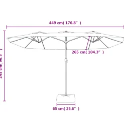 Parasol ogrodowy Biały vidaXL