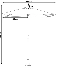 Parasol ogrodowy 270 cm ciemnoszary