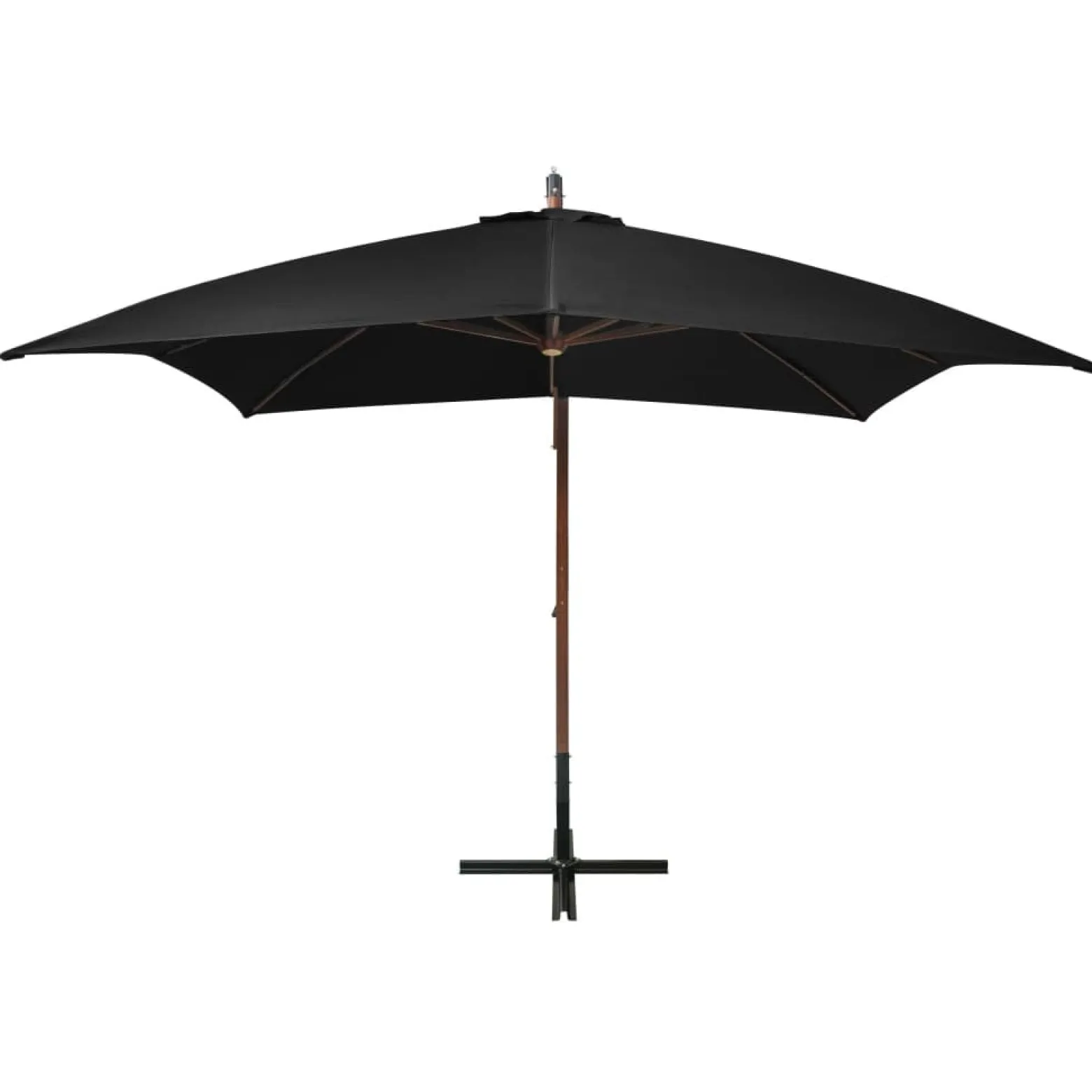 Parasol ogrodowy Czarny 3 x 3 m vidaXL