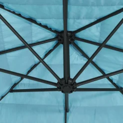 Parasol Ogrodowy Niebieski Składany Na Słupku Na Taras Ogród Balkon