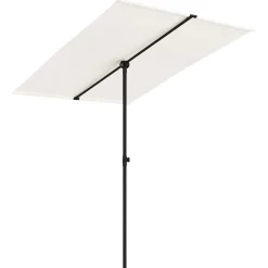 Parasol Ogrodowy Piaskowy Na Słupku Składany Na Taras Ogród 2x1,5 m