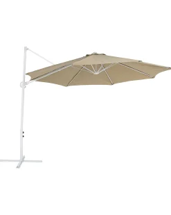 Parasol ogrodowy składany 295 cm szarobeżowy