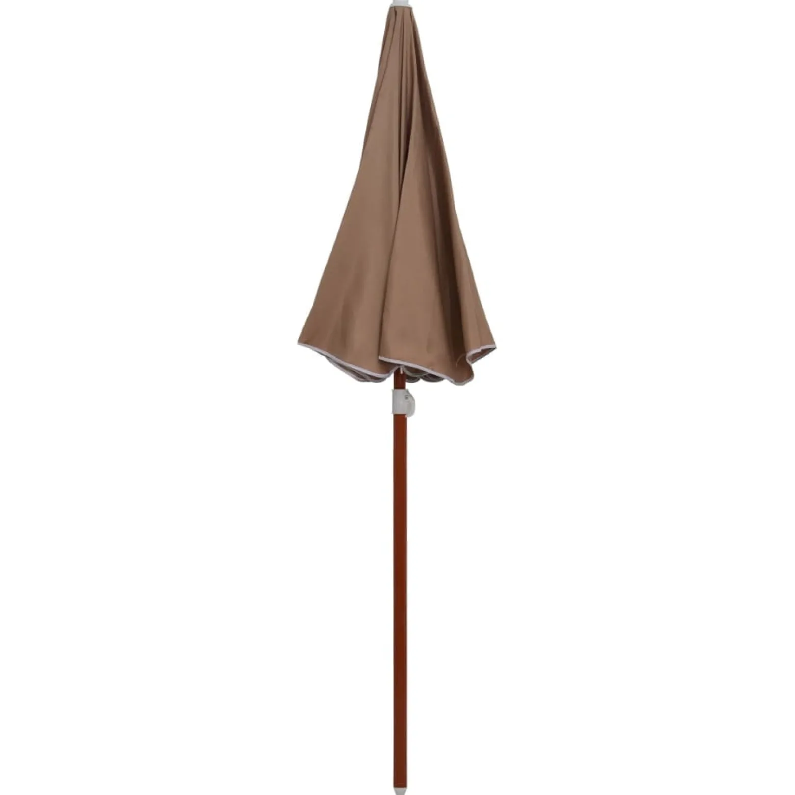 Parasol Ogrodowy Taupe Na Słupku Składany Na Taras Ogród 180 cm