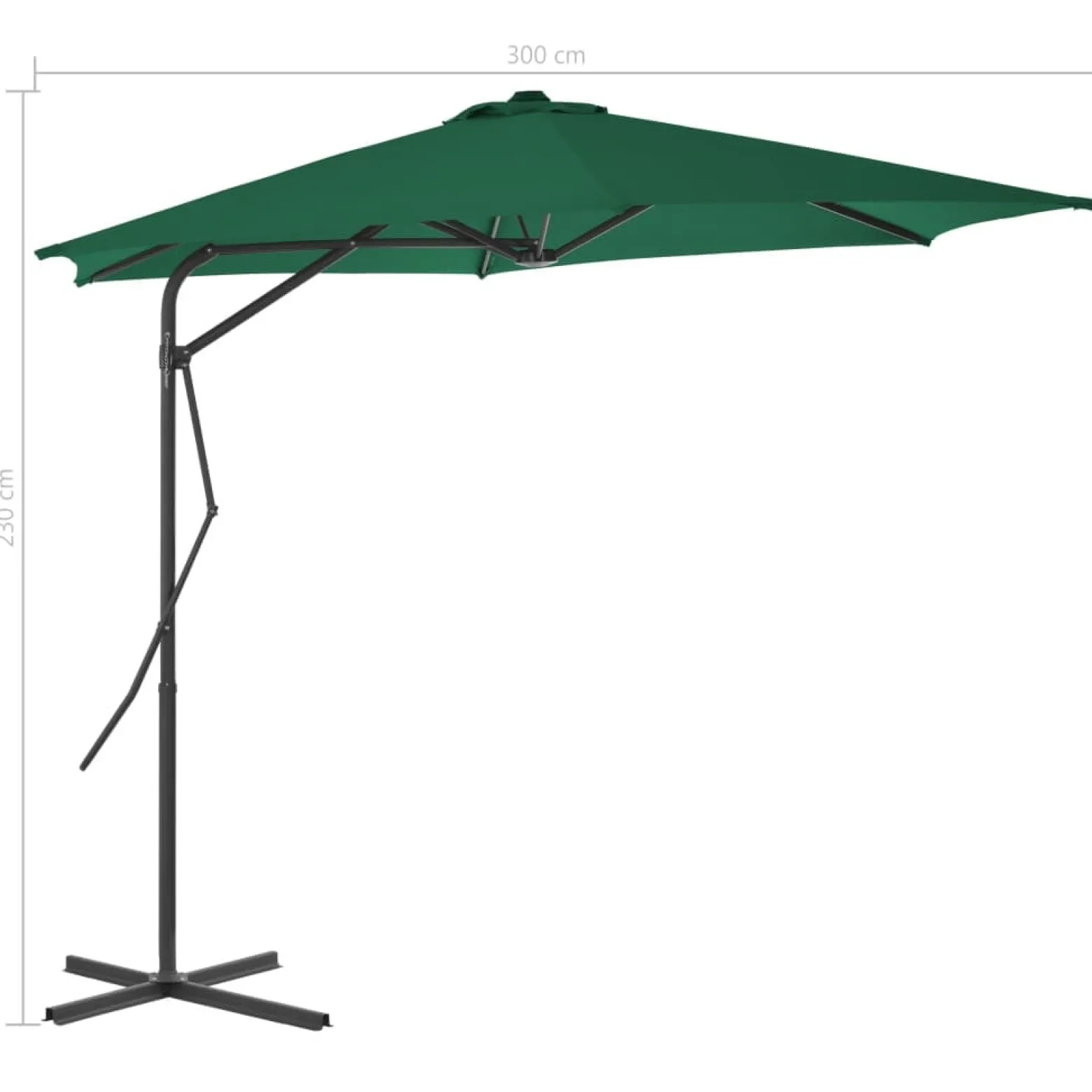 Parasol ogrodowy Zielony vidaXL