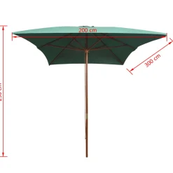 Parasol ogrodowy Zielony vidaXL