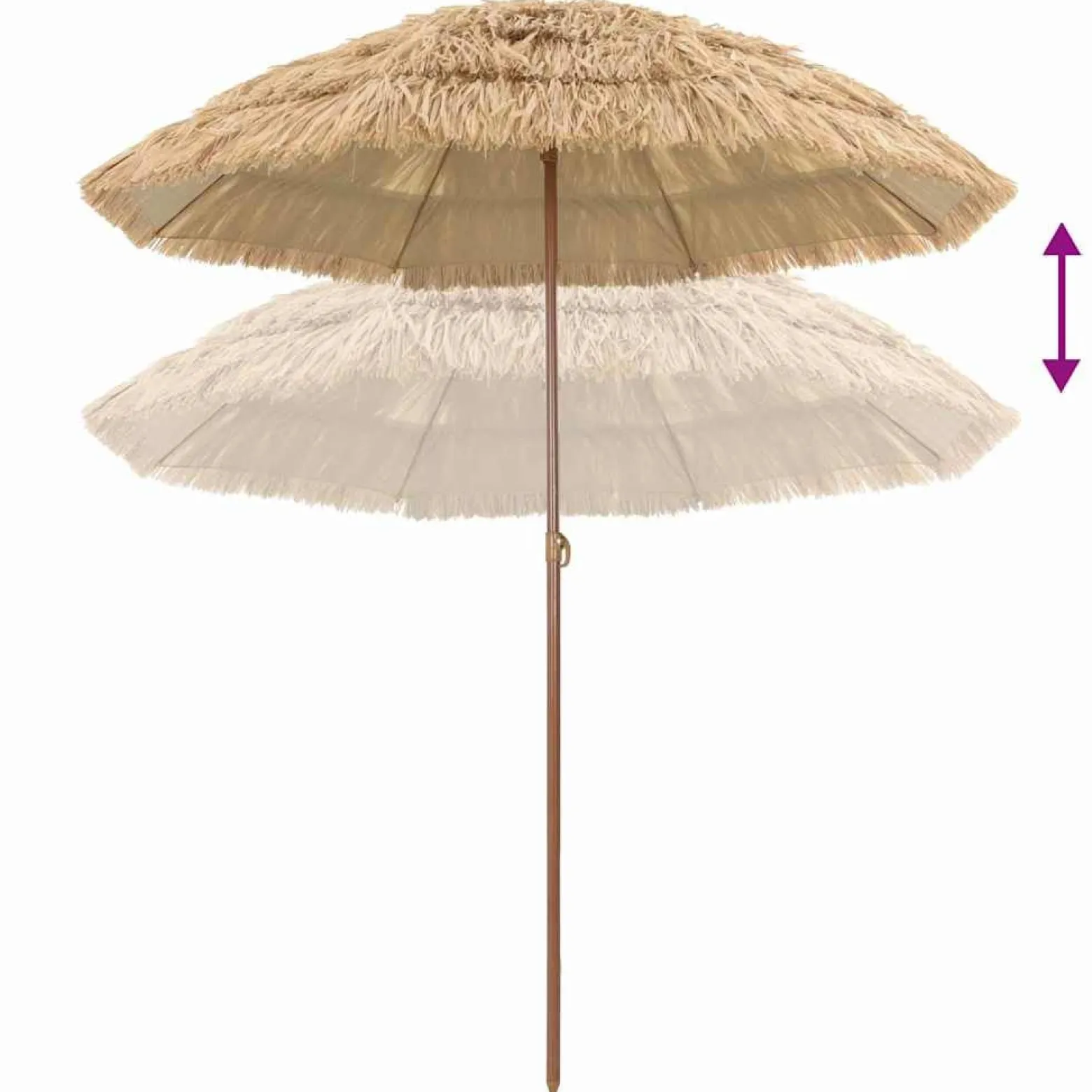 Parasol plażowy Naturalny 255 x 255 x 255 cm