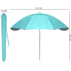 Parasol plażowy 2w1 namiot parawan składany w pokrowcu