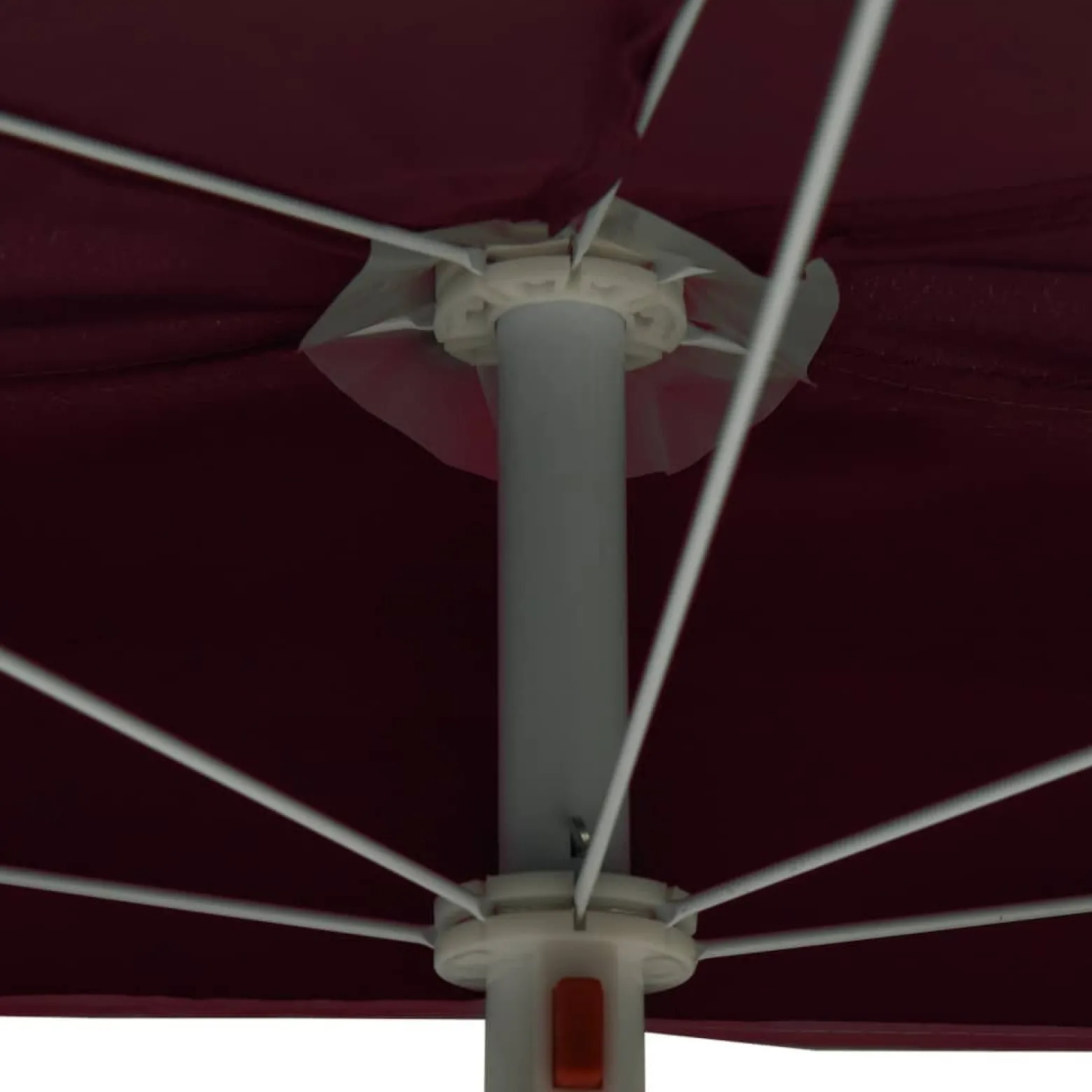 Parasol Półokrągły Ogrodowy Przyścienny Bordowy Na Taras Balkon Ogród