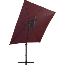 Parasol wiszący Czerwony 250 cm vidaXL