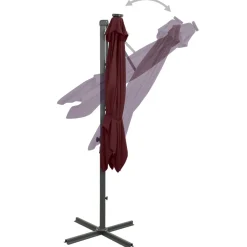 Parasol wiszący Czerwony 250 cm vidaXL