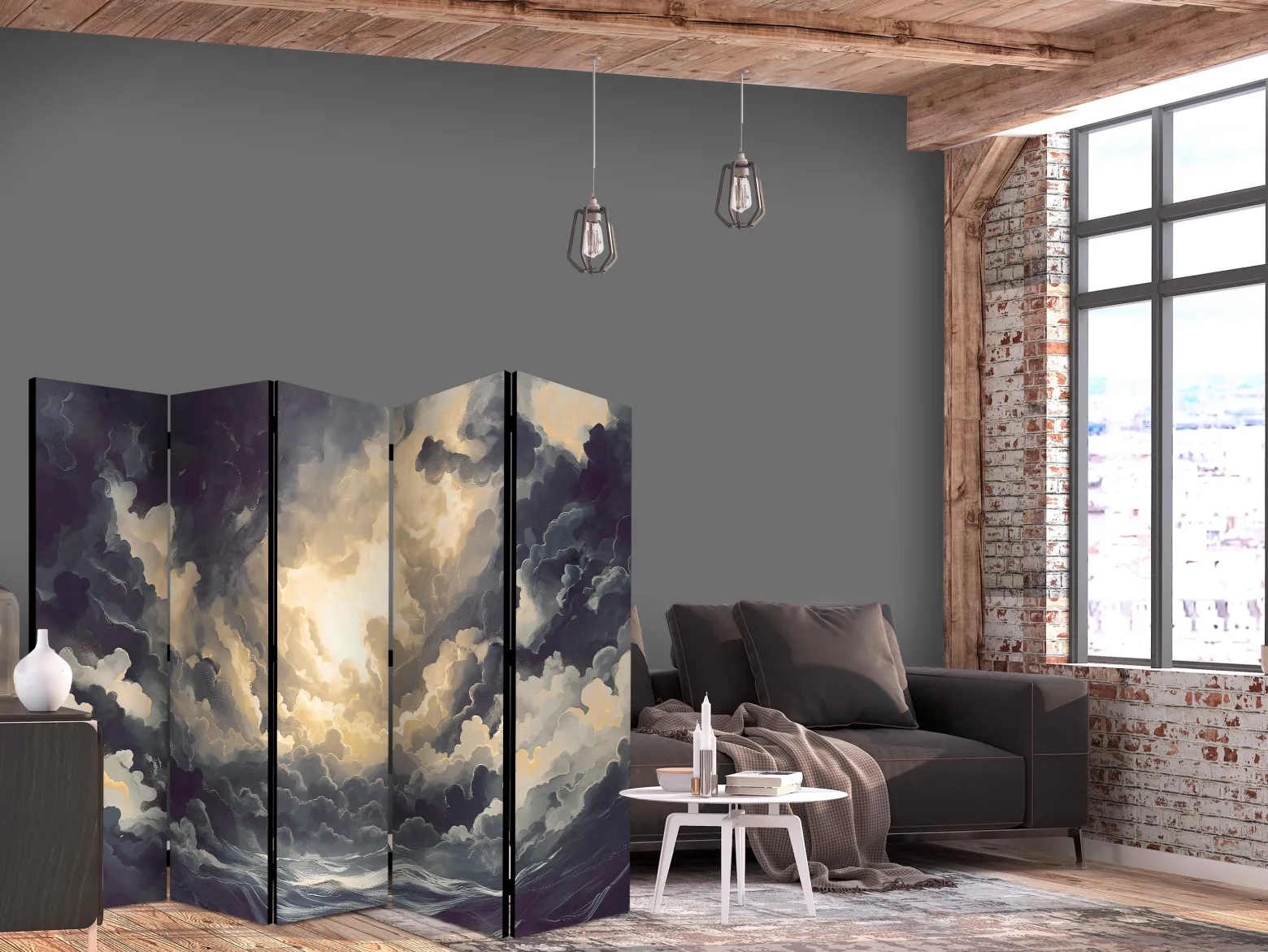 Parawan Jednostronny Epicka Gra Światła 225x172cm