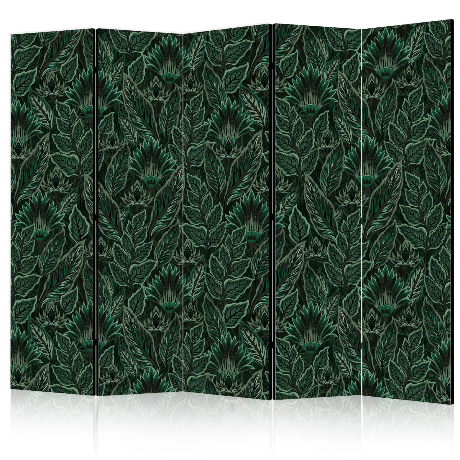 Parawan Jednostronny Zielone Botaniczne Wzory 225x172cm