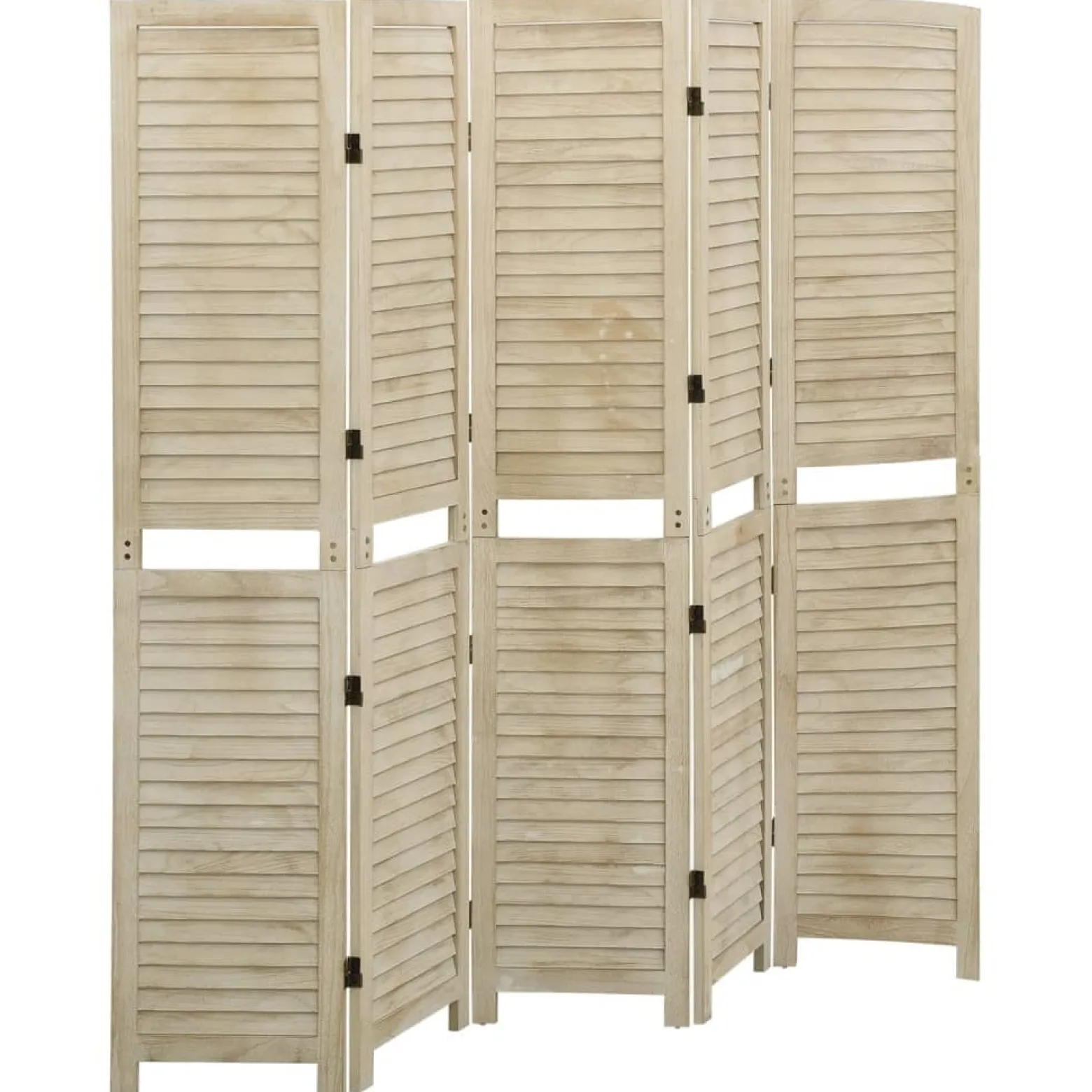 Parawan Pokojowy Drewniany Przegroda Parawan Dekoracyjny Brązowy 175x165 cm
