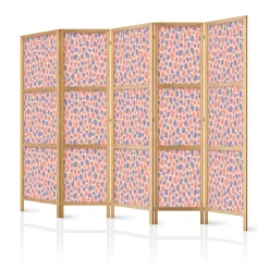 Parawan Japoński 5-panelowy Deseń Żyrafy 225x172cm