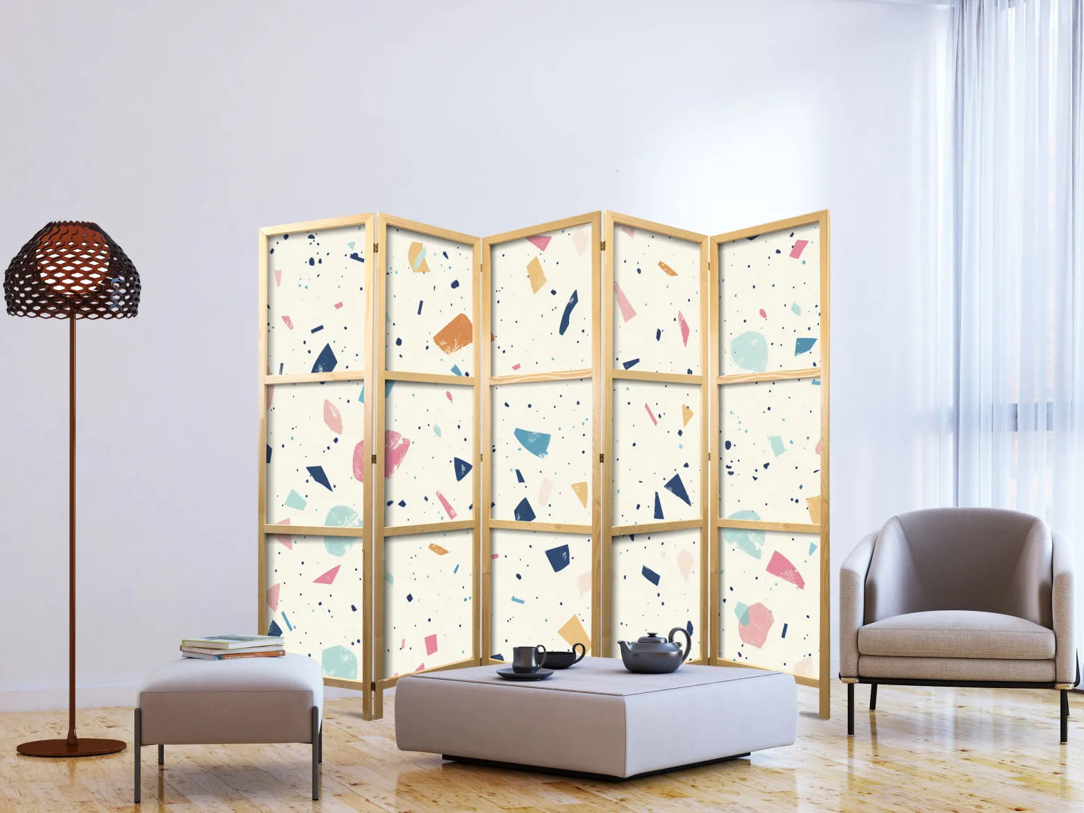 Parawan Japoński 5-panelowy Lastriko 225x172cm