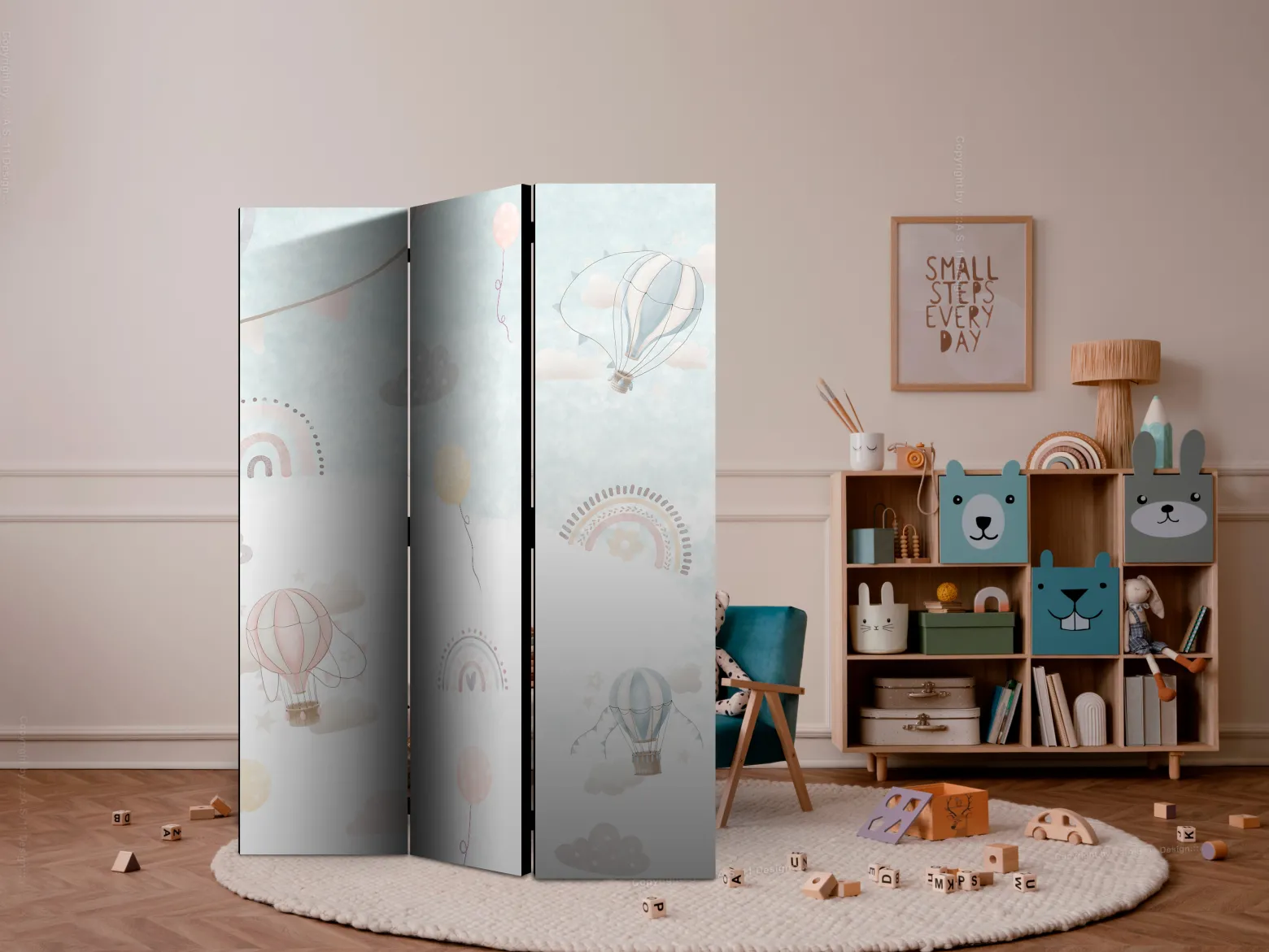 Parawan Jednostronny Balony Na Niebie 135x172cm