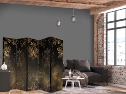 Parawan Jednostronny Barokowe Ornamenty W Złocie 225x172cm