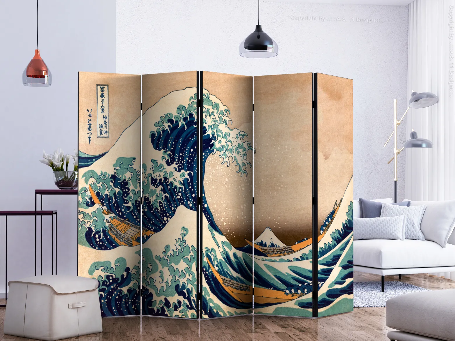 Parawan Jednostronny Hokusai 225x172cm