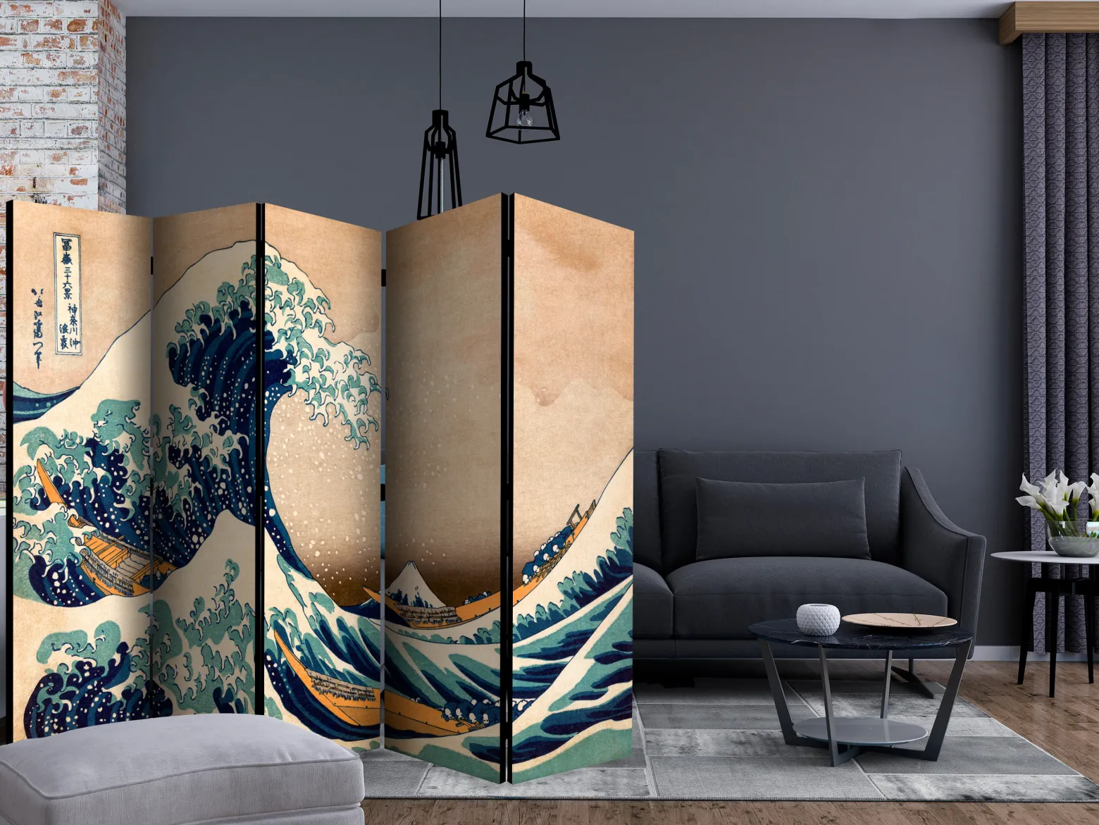 Parawan Jednostronny Hokusai 225x172cm