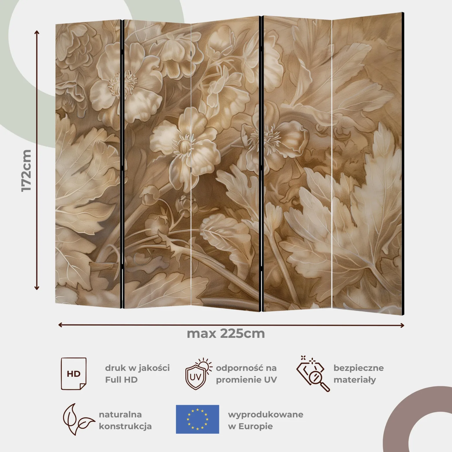 Parawan Jednostronny Hokusai 225x172cm
