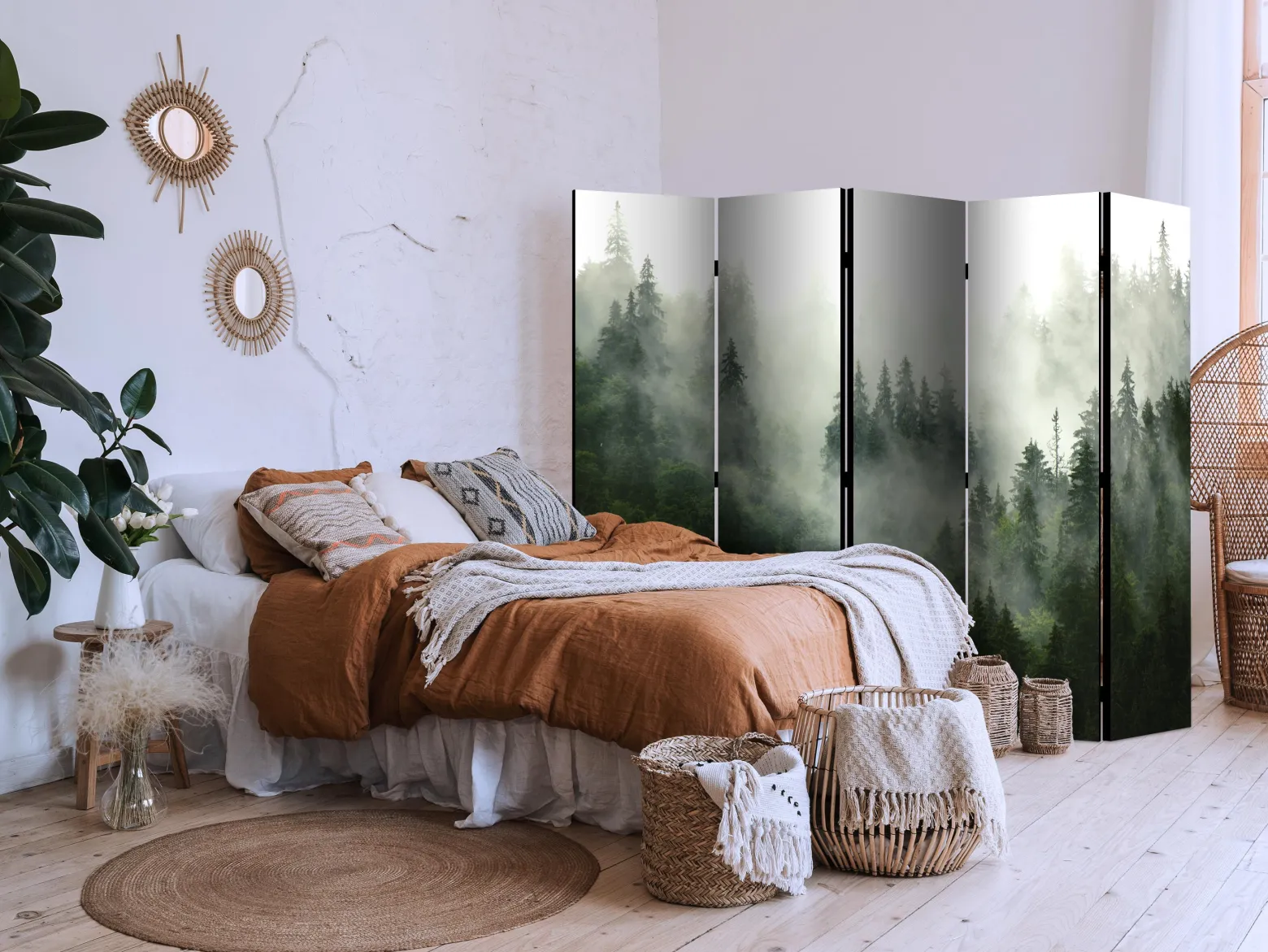Parawan Jednostronny Las Iglasty 225x172cm
