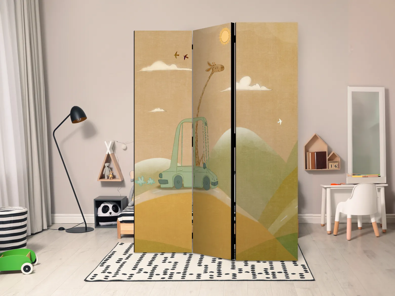 Parawan Jednostronny Rozmarzona Podróżniczka 135x172cm