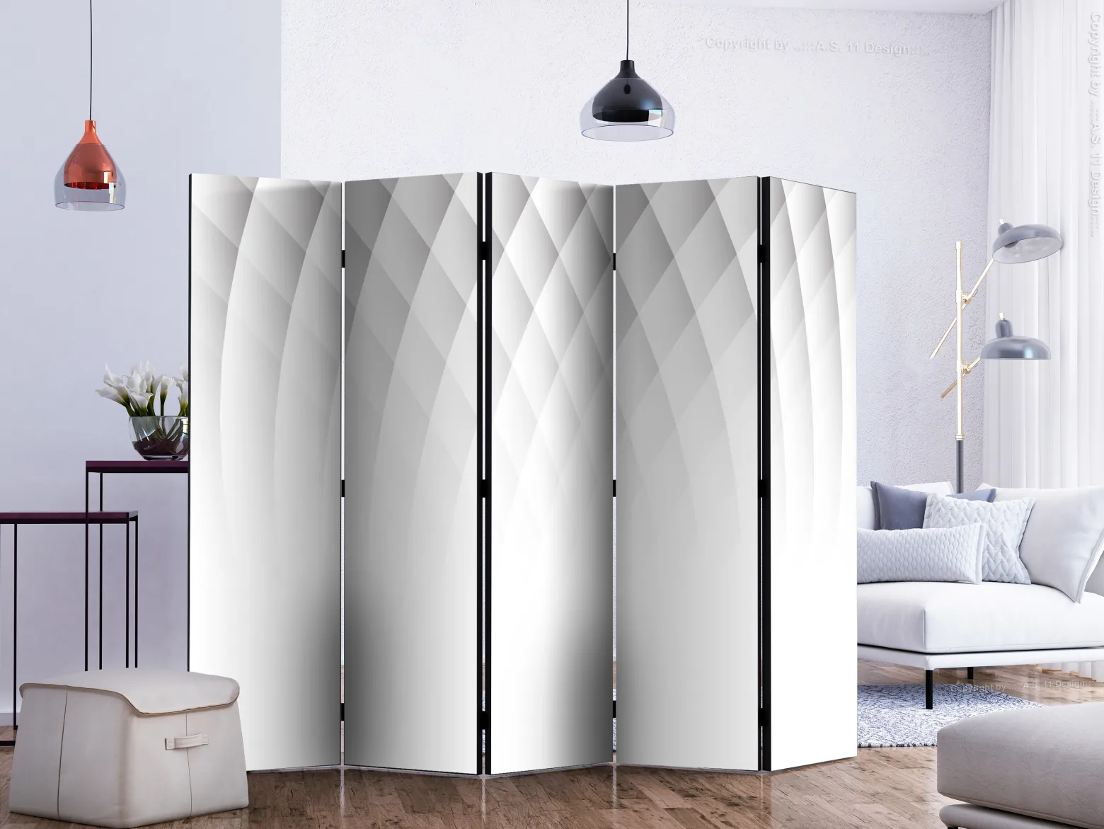 Parawan Jednostronny Struktura Światła 225x172cm