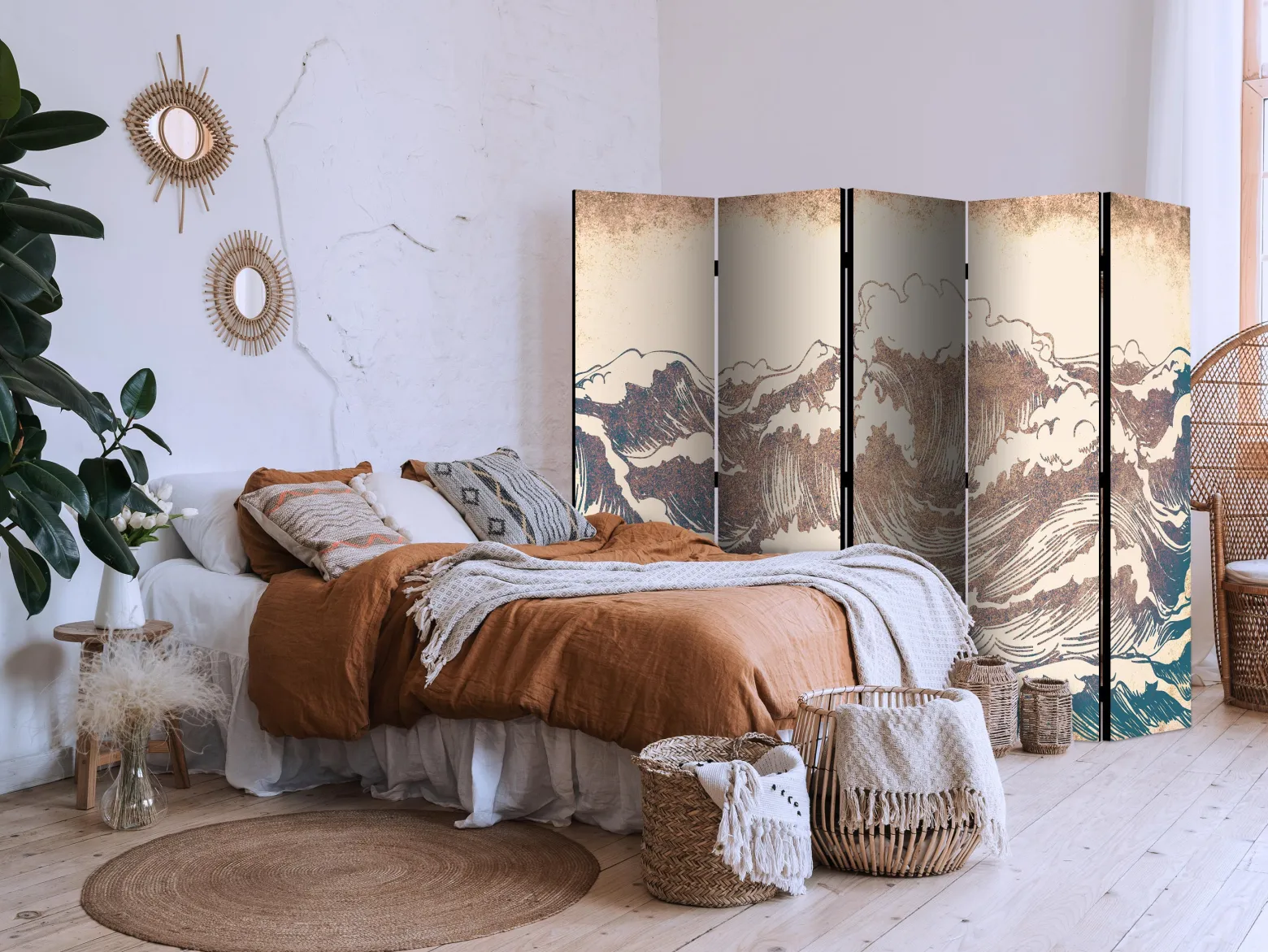 Parawan Jednostronny Wzburzony ocean 225x172cm