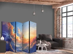 Parawan Jednostronny Zachód Słońca Nad Chmurnym Morzem 225x172cm